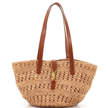Saint Laurent Panier Monogram Basket Shopper Raffia Small