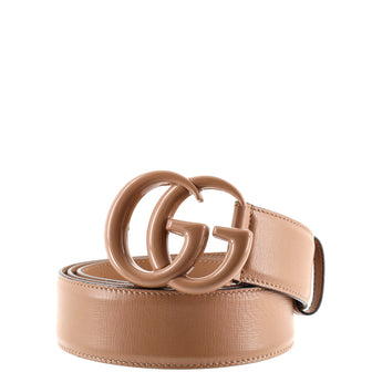Gucci GG Marmont Monochrome Belt Leather with Enamel Wide