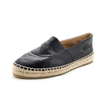 Chanel Women's CC Cap Toe Espadrilles Leather