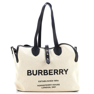 Burberry Soft Belt Bag Canvas with Leather Medium