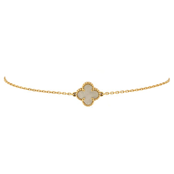 Van Cleef & Arpels Sweet Alhambra Bracelet 18K Yellow Gold and Mother of Pearl