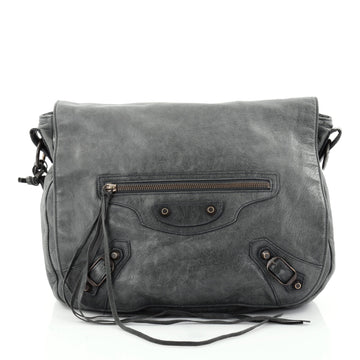 Balenciaga Folk Messenger Classic Studs Leather Green 2592303