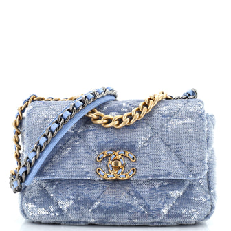 Chanel 19 Flap Bag Quilted Sequins Medium