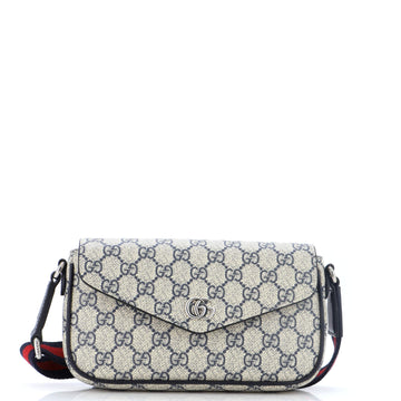 Gucci Ophidia Envelope Flap Shoulder Bag GG Coated Canvas Mini