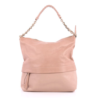 Christian Louboutin Marianne Front Pocket Hobo Leather Pink 2593101