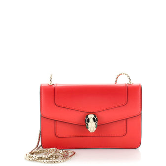 Bvlgari Serpenti Forever Wallet on Chain Leather Mini