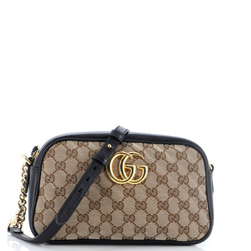 Gucci GG Marmont Shoulder Bag Diagonal Quilted GG Canvas Small