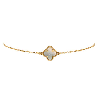 Van Cleef & Arpels Sweet Alhambra Bracelet 18K Yellow Gold and Mother of Pearl