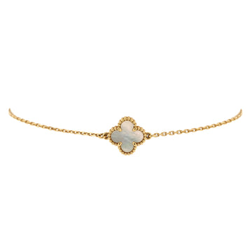 Van Cleef & Arpels Sweet Alhambra Bracelet 18K Yellow Gold and Mother of Pearl