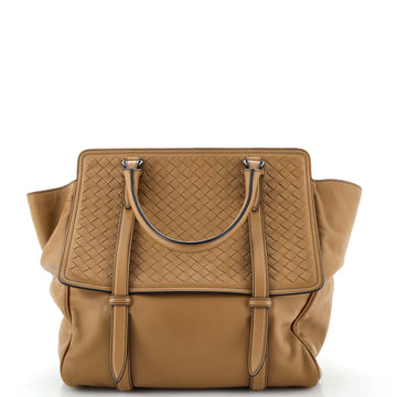 Bottega Veneta Monaco Handbag Nappa Leather With Intrecciato Detail Medium