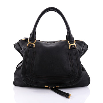 Chloe Marcie Shoulder Bag Leather Large Black 2593701