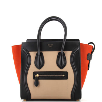 Celine Tricolor Luggage Bag Leather Mini