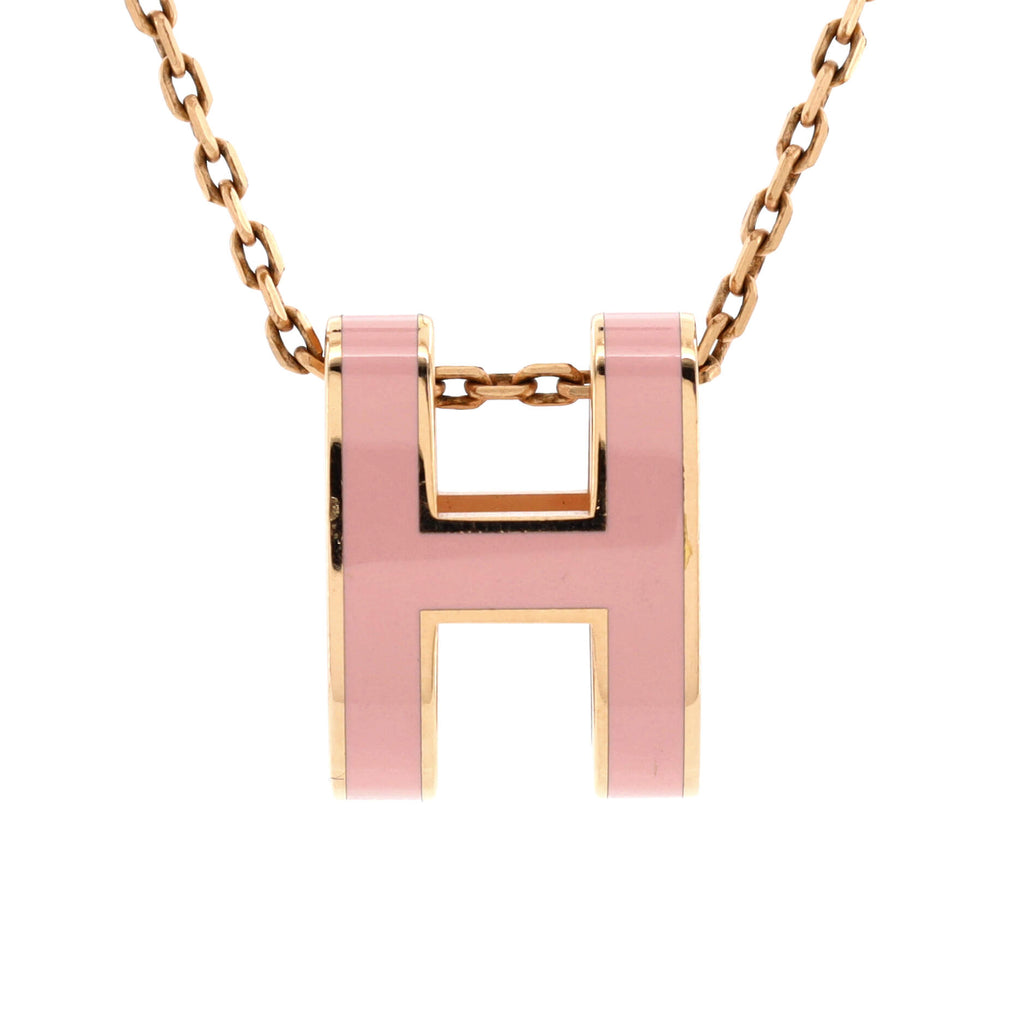Pop H Pendant Chain Necklace Metal and Enamel ...
