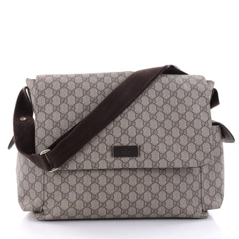 Gucci Diaper Bag GG Coated Canvas Brown 2594401
