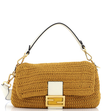 Fendi Baguette NM Bag Woven Crochet Medium