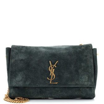 Saint Laurent Classic Monogram Reversible Shoulder Bag Suede and Leather Medium