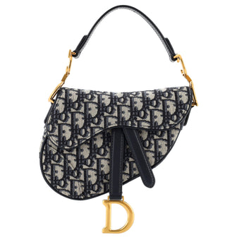Christian Dior Saddle Handbag Oblique Canvas Mini