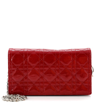 Christian Dior Lady Dior Clutch on Chain Cannage Quilt Patent