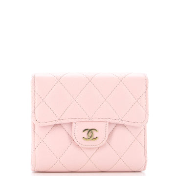 Chanel CC Compact Classic Flap Wallet Quilted Caviar