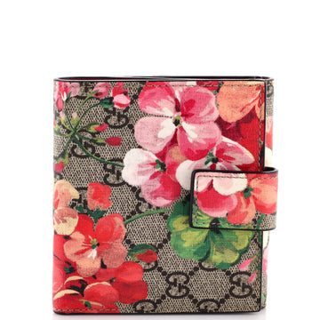 Gucci French Flap Wallet Blooms Print GG Coated Canvas