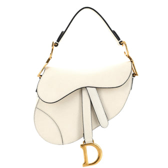 Christian Dior Saddle Handbag Leather Mini