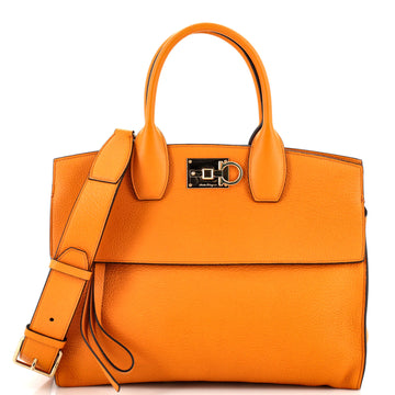 Salvatore Ferragamo Studio Satchel Leather Medium