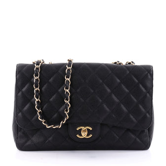Chanel Classic Single Flap Bag Quilted Caviar Jumbo 2598602