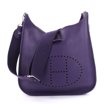 Hermes Evelyne Crossbody Gen III Clemence GM Purple 2598606