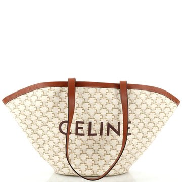 Celine Couffin Bag Triomphe Coated Canvas Medium
