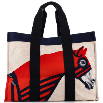 Hermes Beach Bag Printed Toile Maxi
