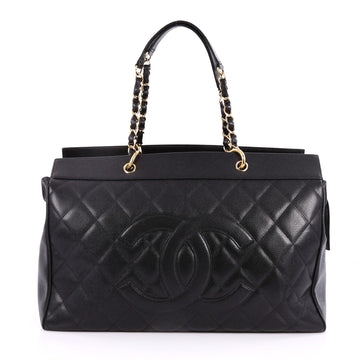 Chanel Vintage Timeless Weekender Bag Quilted Caviar 2599401