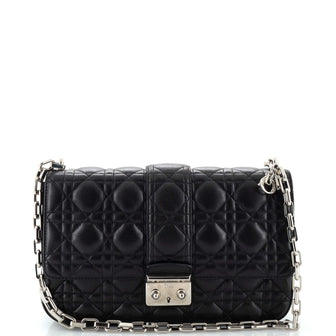Christian Dior Miss Dior Flap Bag Cannage Quilt Lambskin Medium