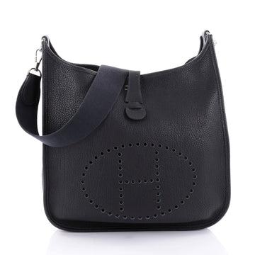 Hermes Evelyne Crossbody Gen I Fjord GM Blue 2599701