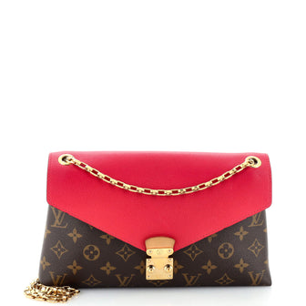Louis Vuitton Pallas Chain Shoulder Bag Monogram Canvas and Calfskin
