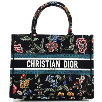 Christian Dior Book Tote Embroidered Canvas Medium