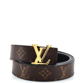 Louis Vuitton LV Initiales Reversible Belt Monogram Canvas and Leather Medium