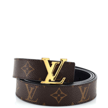 Louis Vuitton LV Initiales Reversible Belt Monogram Canvas and Leather Medium
