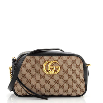 Gucci GG Marmont Shoulder Bag Diagonal Quilted GG Canvas Small
