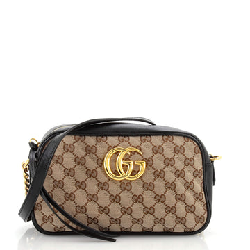 Gucci GG Marmont Shoulder Bag Diagonal Quilted GG Canvas Small