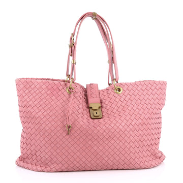 Bottega Veneta Capri Tote Intrecciato Nappa Large Pink 2600202