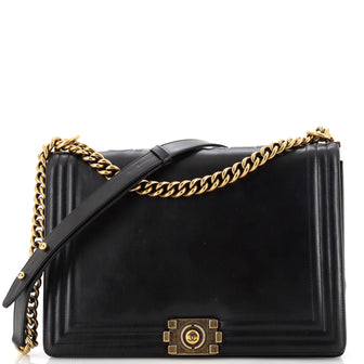 Chanel Reverso Boy Flap Bag Glazed Calfskin Large