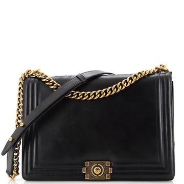 Chanel Reverso Boy Flap Bag Glazed Calfskin Large