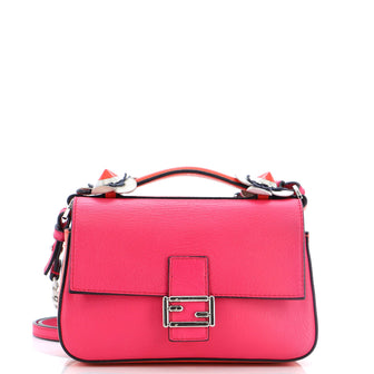Fendi Flowerland Double Baguette Crossbody Bag Leather Micro