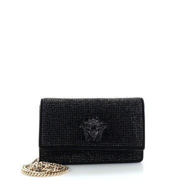 Versace Palazzo Medusa Chain Crossbody Bag Crystal Embellished Leather
