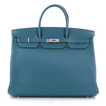 Hermes Birkin Handbag Blue Togo with Palladium Hardware 40 Blue 2601101