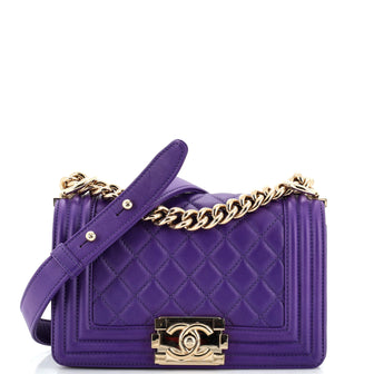 Chanel Boy Flap Bag Quilted Calfskin Small