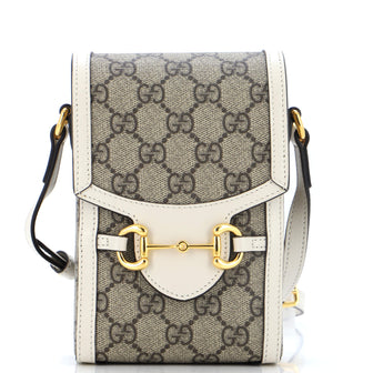 Gucci Horsebit 1955 Crossbody Bag GG Coated Canvas Mini