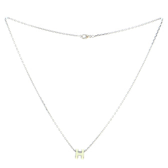 Hermes Pop H Pendant Chain Necklace Metal and Enamel Mini