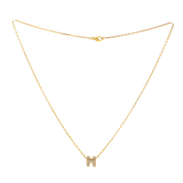 Hermes Pop H Pendant Chain Necklace Metal and Enamel Mini