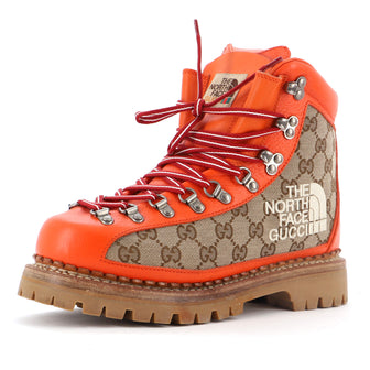 Gucci x The North Face Men's Hiking Boots GG Canvas with Leather